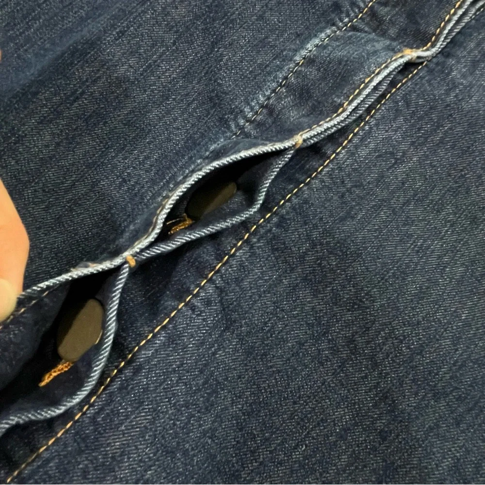 LOFT Denim Wrap Side Button Jean Skirt Sz 2 - Picture 11 of 11